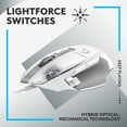 thumbnail image 3 of Logitech G502 X Wired Gaming Mouse - LIGHTFORCE hybrid optical-mechanical primary switches, HERO 25K gaming sensor, compatible with PC - macOS/Windows - White, 3 of 7
