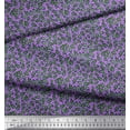 thumbnail image 1 of Soimoi Purple polyester Crepe Fabric Rose Leaves Print Fabric by Yard 52 Inch Wide, 1 of 2