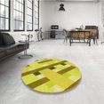 thumbnail image 4 of Ahgly Company Tapis d'Intérieur Lavable en Machine Carré Transitionnel Jaune Banane, 4 Pieds Carré, 4 of 7