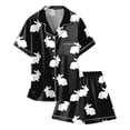 thumbnail image 4 of 2025 Easter Day Printed Bath Robe Pajamas Short Sleeved Button Sleepers Zipper Top Shorts Home Pajamas Zip Sleepers Set, 4 of 4