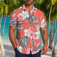 thumbnail image 2 of Pisexur T-shirts pour Hommes, Mode Décontractée Imprimée avec Poche, Boutons, Manches Courtes, Col Rabattu, Chemise de Golf Bleue, 3TG, 2 of 7