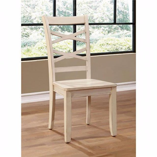 Benzara BM122920 Giselle Chaise de Transition & 44; Blanc - Lot de 2