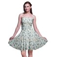 thumbnail image 1 of Bimba Robe Cocktail au-Dessus du Genou Smockée Florale pour Femmes Robe d'Été Fluide-TTTG, 1 of 5