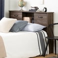 thumbnail image 1 of South Shore Ulysses Full Bookcase Headboard with Storage and Sliding Doors, in Fall Oak, 1 of 12