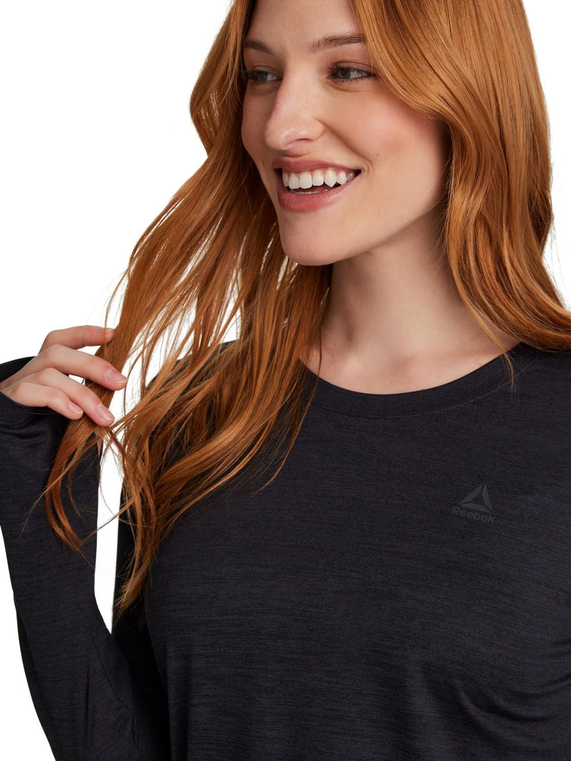 Reebok Chandail de performance à manches longues en tricot Legacy Core pour femmes