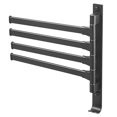 thumbnail image 2 of Rotatable Four-bar Towel Rack Aluminum Alloy Towel Holder Wall-mounted Tower Hanger with ABS Protective Covers for Bathroom Kitchen Hotel, 2 of 9