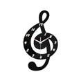 thumbnail image 1 of ZZHZGZ Canada Clearance Sale Wall Watch Clock Musical Note Wall Clock Home Music Notes with Piano Keys Wall Clock, 1 of 9