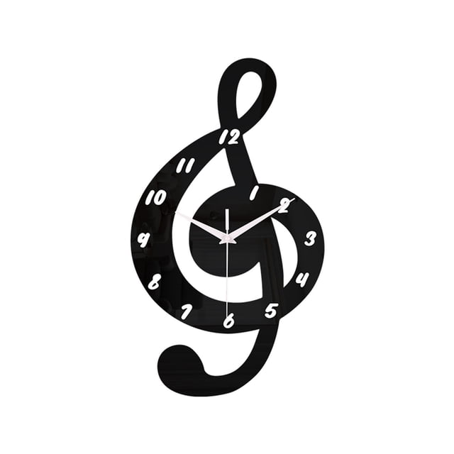 ZZHZGZ Canada Clearance Sale Wall Watch Clock Musical Note Wall Clock Home Music Notes with Piano Keys Wall Clock