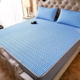 thumbnail image 4 of Foam Mattress Topper Paper Clips Natural Emulsion Mattress Topper Layer of Emulsion Foam Breathable Responsive Support Threepiece Set Sheets Plus Two Pillowcases Soft Mattress Topper, 4 of 9