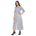 thumbnail image 3 of Moomaya Robe Kurti Longue à Manches Courtes Imprimée, Tunique Ligne A, Haut Indien pour Femmes, 3 of 5