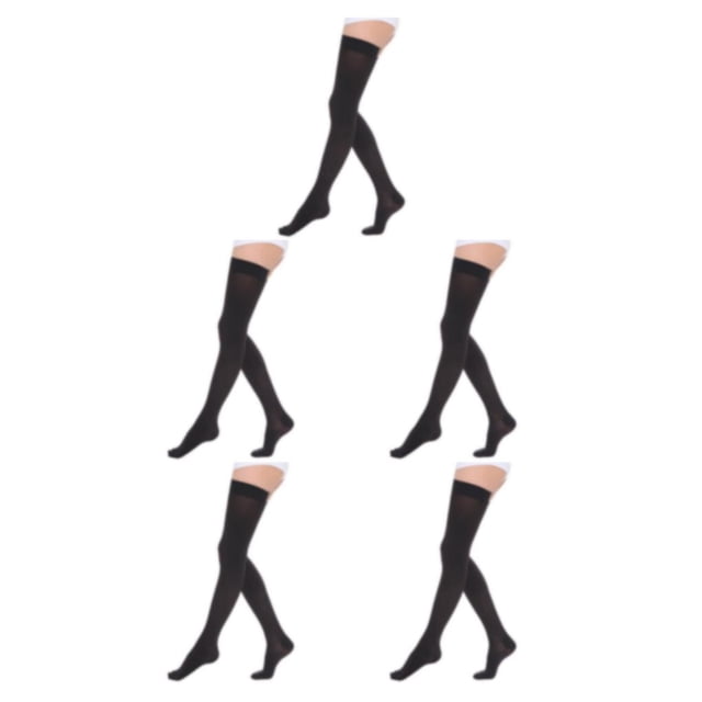 Baohd Soft And Stretchy Compression Stockings Fashionable And Comfortable Toe wrapping - black XXL 5Set