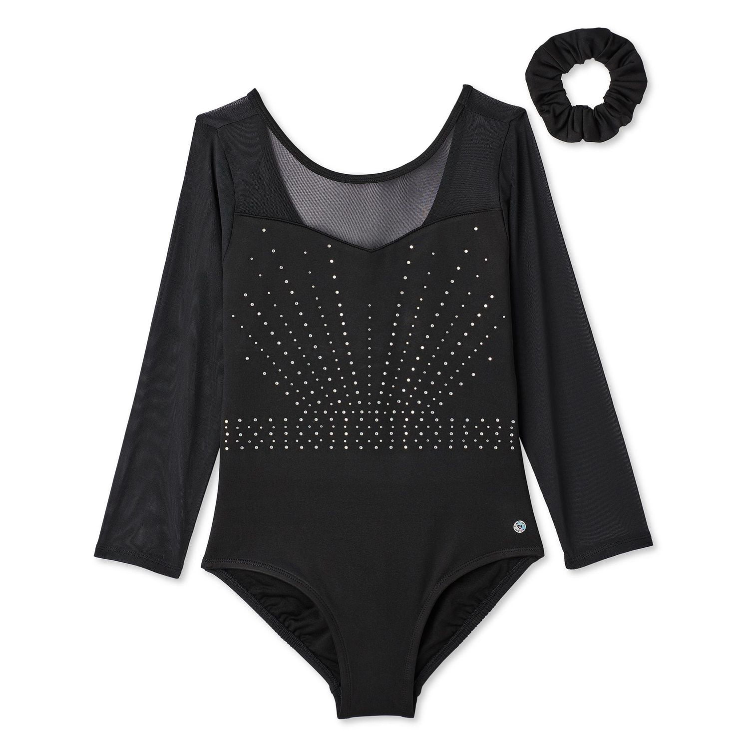 Justice Girls' Two Piece Long-Sleeve Leotard Set