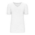 thumbnail image 2 of Birdeem Mode Femmes Été T-Shirt Décontracté à Manches Courtes Col en V, 2 of 6