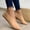 Khaki, variant on Bmisegm Women's Pointed Toe Suede Flock Casual Summer Flats Buckle Strap Loafers ShoesCasual Shoes for Women Black 37