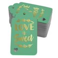 thumbnail image 1 of Inkdotpot Gold Foil Paper Hang Tags Love Is Sweet Wedding Favor Tags 100 Pack, 1 of 6