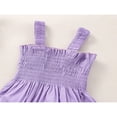 thumbnail image 4 of Baby Girls 2Pcs Summer Outfits  Sleeveless Frill Smocked Strap Romper with Headband Set, 4 of 7