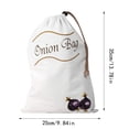 thumbnail image 2 of Drawstring Design Onion and Potato Storage Bag - Refrigerator Organizer, Reusable Grocery Vegetables Bag, Odor-Resistant, 2 of 2