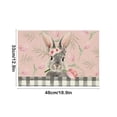 thumbnail image 3 of TIMIFIS Home Decor Linen Placemat Easter Linen Placemats Kitchen Table Decorative Plaid Printed Heat Insulation Waterproof Tableware Mats Home Decoration, 3 of 6