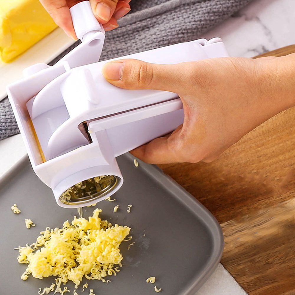 Rotary Cheese Graters Manual Handheld Cheese Cutter with Stainless Steel Drum Hand Crank Cheese Shredder Kitchen Grater Tool for Hard Cheese Chocolate Nuts Almonds