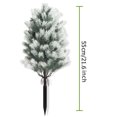 thumbnail image 3 of 22 Inches Christmas Tree Indoor Outdoor Decorations Plain/Flocked Christmas Tree Small Xmas Tree with Stake Porch Planter Holiday Decor, 3 of 8