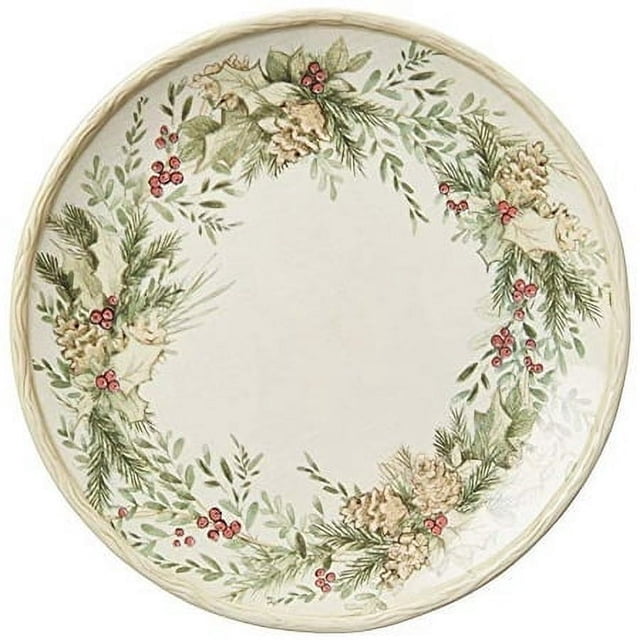certified International 89044RM Holly and Ivy Ensemble de Vaisselle 16 Pcs, Service pour 4, Multicolore