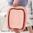 thumbnail image 3 of Clearance! Rewenti Foldable Foot Bath Bucket with Handle and Lid, Portable Foot Bath Spa Bucket with Massage Acupoints, Portable Foot Bath Bucket, Foldable Spa Bucket for Foot, 3 of 5
