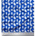 thumbnail image 1 of Soimoi Blue Rayon Fabric Crystal Stone Geometric Print Fabric by Yard 42 Inch Wide, 1 of 3