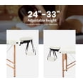 thumbnail image 2 of BestMassage Lit de Massage Table de Massage Portable 28 Pouces de Large 2 Pliage Hauteur Réglable, Crème, 2 of 8