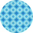 thumbnail image 1 of Ahgly Company Tapis d'Intérieur Ronds Transitionnels Lavables à la Machine Bleu Ciel Profond, 7 Pieds Rond, 1 of 7