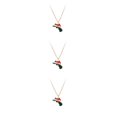 thumbnail image 4 of Baohd Pendentif Carte Drapeau Coloré - Se Démarquer de la Foule Charmant Collier Collier de Mode Cadeau Or 3Set, 4 of 6