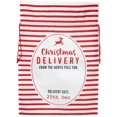 thumbnail image 2 of Northlight Striped Christmas Delivery Tied Gift Sack - 27.25" - White and Red, 2 of 6