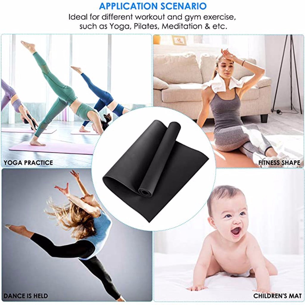EGNMCR Fitness & Yoga Equipment 4MM EVA Thick Yoga Mat Non-slip Exercise Fitness Pad Mat the Pad