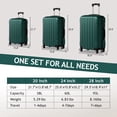 thumbnail image 4 of Ktaxon Ensemble de 3 Valises : Valise à Roulettes, Coque Rigide, Légère, avec Serrure TSA., 4 of 10