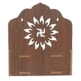 thumbnail image 5 of Brown Swastik Design With Shelf Laminated Wooden Pooja Temple Or Mandir, 5 of 5