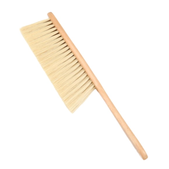 GUOOL Brosse de Lit Brosse de Banc Récurant Manche Long en Bois Brosse à Vêtements Brosse de Nettoyage Jaune