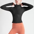 thumbnail image 2 of AherBiu Workout Jackets for Woman Slim Fitting Full Zip Athletic Sports Yoga Running Jackets with Pockets, 2 of 3