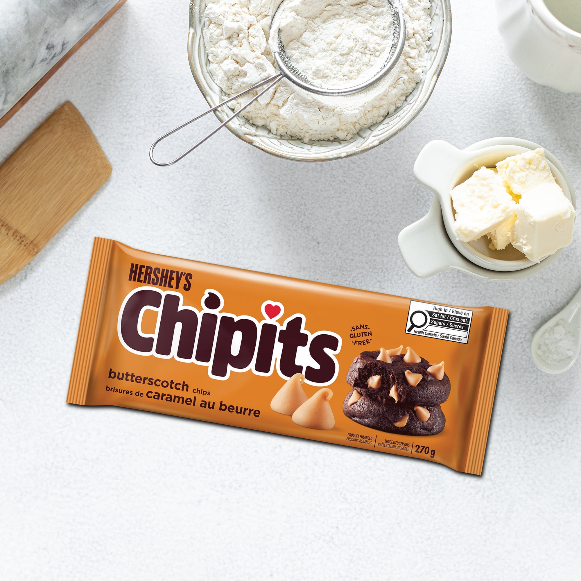 Brisures de crème blanche HERSHEY'S CHIPITS, 200 g