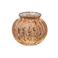 thumbnail image 1 of Mercury Sphere Ribbed Tealight Holder Bronze - Set of 2, 1 of 3