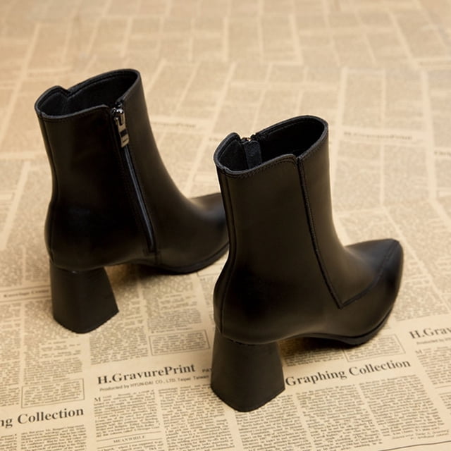 Styesk Bottes pour Femmes Bottes pour Femmes à Manches Courtes Bottes pour Femmes 2023 Nouvelles Bottes d'Hiver à Talon Pointu Mode Décontractée Polyvalente Bottes pour Femmes Bottes de Travail pour Femmes