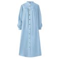 thumbnail image 4 of TopLLC Longues Robe à Manches à Col Rond la Mode Robe d'Hiver pour Femme Grande Taille Décontractée Col Rond Ample Aguichant Boutons Poche Robe Imprimée à Manches Longues Robe pour Femme, 4 of 4