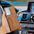thumbnail image 2 of Leather Stand Case For Samsung Shockproof Card Slot Phone Cover, S21 Brown, 2 of 6