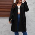 thumbnail image 4 of FAIWAD Women Long Cardigan Sweaters with Pocket Long Sleeve Ribbed Knit Open Front Coat, 4 of 7