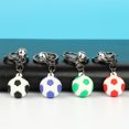 thumbnail image 4 of pitrice 2Pcs Keychain Mini Cartoon Key Ring Modern Handmade Girl Exquisite Bag Durable Auto Pendant Decoration Party Gifts Black Football, 4 of 9
