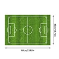 thumbnail image 3 of Football Field Design Carpet for Sports Enthusiasts Game Room and Kids Play Area Non- Soft Rug Ideal, 3 of 7
