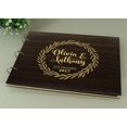 thumbnail image 4 of Personalized Name Engraved Bride & Groom Advice Book Rustic Wedding Wood Wooden Guest Book, 4 of 5