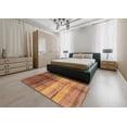 thumbnail image 4 of Ahgly Company Tapis d'Intérieur Carrés Abstraits Orange Tapis de Zone Abstraits, 6 Pieds Carré, 4 of 6