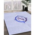 thumbnail image 3 of Ahgly Company Tapis d'Intérieur Lavable en Machine Carré Transitionnel Lavande Bleu, 7 Pieds Carré, 3 of 7