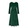 thumbnail image 3 of Gspmoly Robes pour Femmes, Robe Décontractée Ample à Manches Longues pour Femmes, Robe Ample Unie Classique, Robes de Cocktail pour Femmes Offres des Fêtes, 3 of 4
