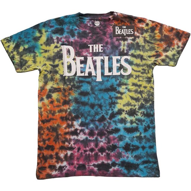 The Beatles Unisex T-Shirt Drop T Logo (Wash Collection)