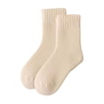 thumbnail image 2 of Ohufall Men's And Women's Winter Socks Are Comfortable Breathable Knitted Drawstring Mid Tube Socks, 2 of 4